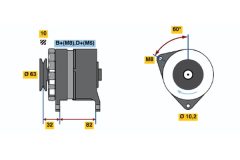 BOSCH 0986038300 — Генератор