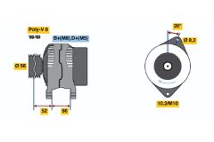 BOSCH 0986039931 — Alternator