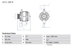 BOSCH 0986039240 — Генератор