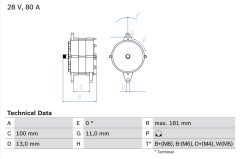 BOSCH 0986039260 — Alternator