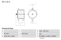 BOSCH 0986039490 — Генератор