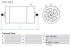 BOSCH 0986039870 — Генератор
