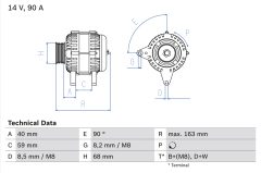 BOSCH 0986040330 — Генератор