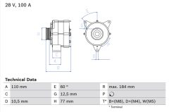 BOSCH 0986041030 — Генератор