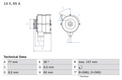 BOSCH 0986041600 — Генератор
