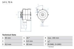 BOSCH 0986041620 — Генератор