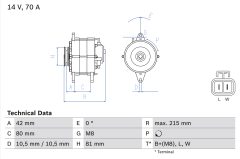 BOSCH 0986041790 — Генератор