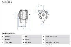 BOSCH 0986041970 — Alternator