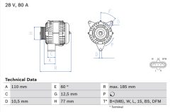 BOSCH 0986042360 — Генератор