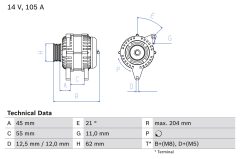BOSCH 0986042780 — Alternator