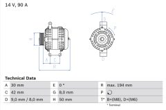 BOSCH 0986045181 — Генератор