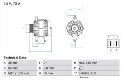 BOSCH 0986045551 — Alternator