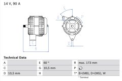 BOSCH 0986046000 — Alternator