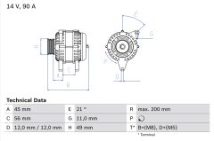BOSCH 0986046090 — Alternator