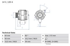 BOSCH 0986046140 — Генератор
