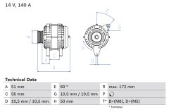 BOSCH 0986046230 — Генератор