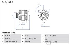 BOSCH 0986046511 — Alternator