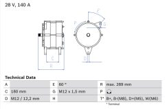 BOSCH 0986046550 — Генератор