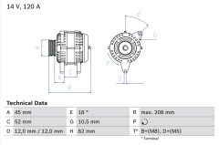 BOSCH 0986049400 — Alternator