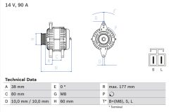 BOSCH 0986049800 — Генератор