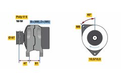 BOSCH 0986080120 — Генератор