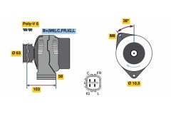 BOSCH 0986080240 — Alternator