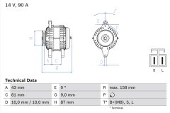 BOSCH 0986080430 — Alternator