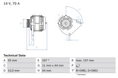 BOSCH 0986080490 — Генератор