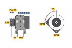BOSCH 0986080950 — Генератор