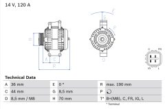 BOSCH 0986082050 — Alternator