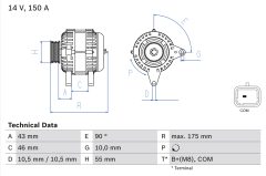 BOSCH 0986082240 — Alternator