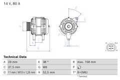 BOSCH 0986082360 — Генератор