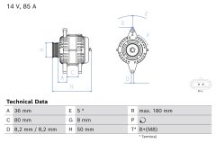 BOSCH 0986083430 — Генератор