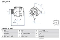 BOSCH 0986083870 — Alternator