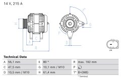 BOSCH 0986083920 — Alternator