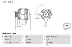 BOSCH 0986084650 — Генератор