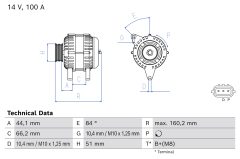 BOSCH 0986084990 — Alternator