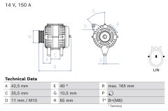BOSCH 0986085000 — Alternator