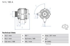 BOSCH 0986085200 — Генератор