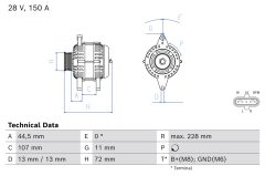 BOSCH 0986085500 — Alternator