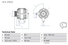 BOSCH 0986085550 — Генератор