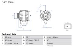 BOSCH 0986085570 — Генератор