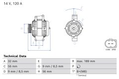BOSCH 0986085710 — Alternator