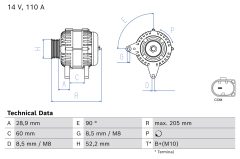 BOSCH 0986085920 — Alternator
