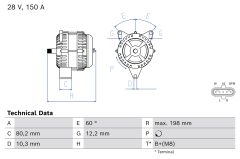 BOSCH 0986085990 — Генератор