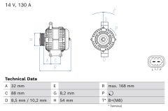 BOSCH 0986086000 — Генератор