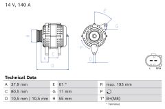 BOSCH 0986086050 — Генератор