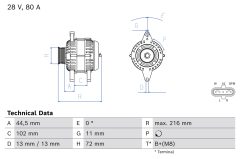 BOSCH 0986086060 — Alternator