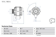 BOSCH 0986086090 — Alternator