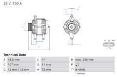 BOSCH 0986086290 — Alternator